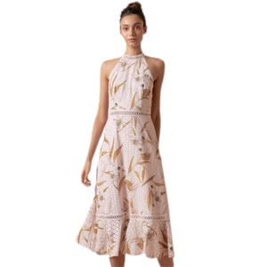 Ted Baker Floxxy Halter Neck Midi Dress